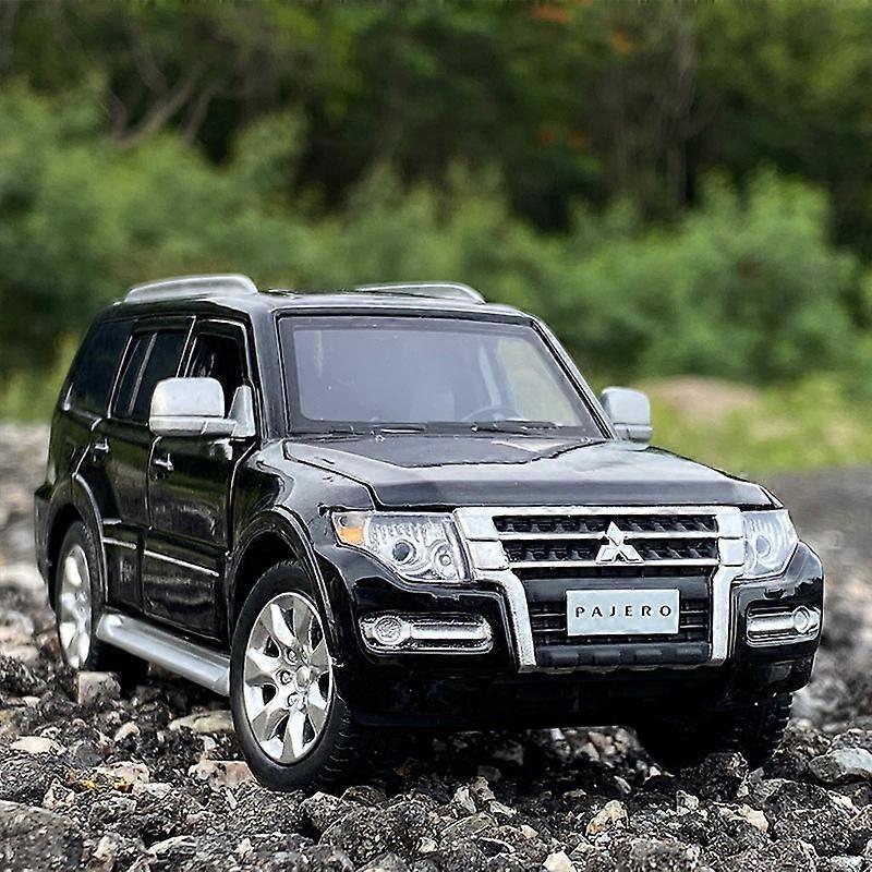 Toy Cars 1:32 Mitsubishi PAJERO SUV Alloy Car Model Diecast  Toy Vehicle Metal Car Model Collection Sound and Light Simulation Kids Gift Black