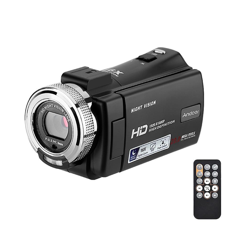 Andoer-2 Andoer V12 1080P Full HD 16X Digital Zoom Recording Video Camera Portable Camcorder with 3.0 Inch Ro