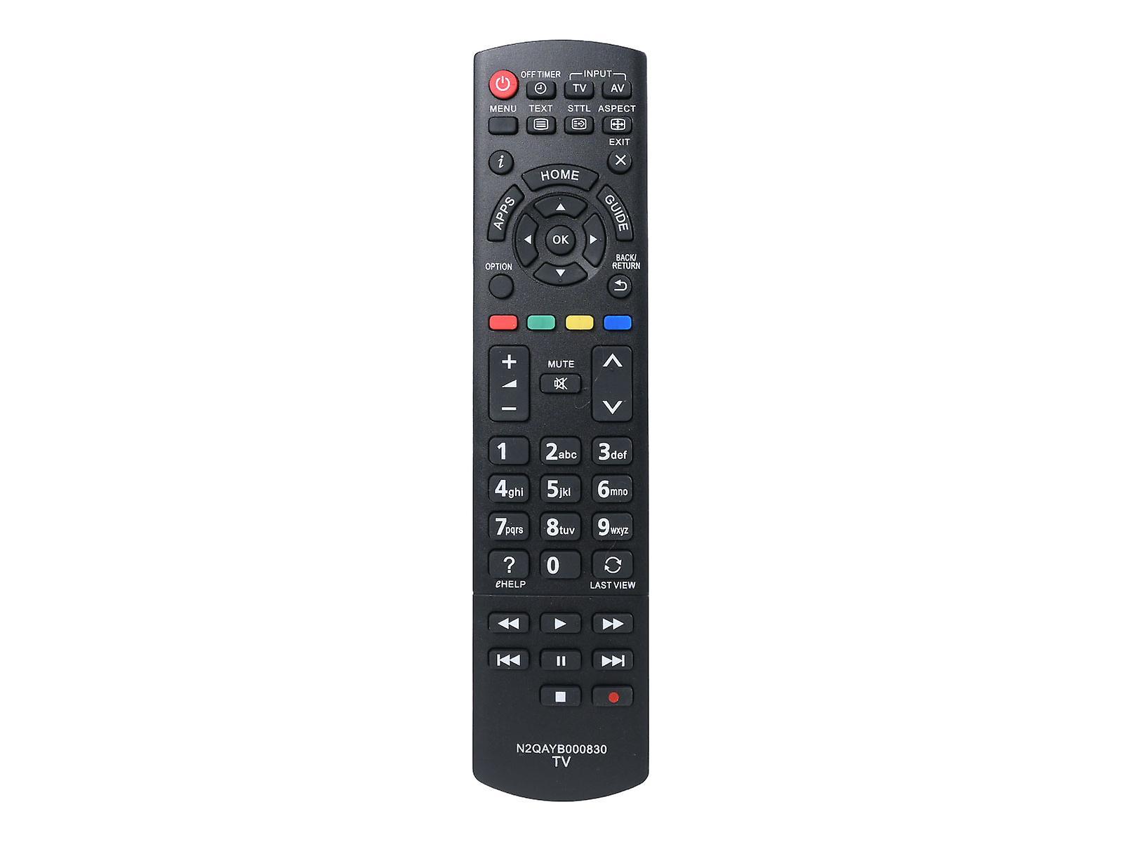 azurano remote control for PANASONIC N2QAYB000830 - Also replaces N2QAYB000840 Black