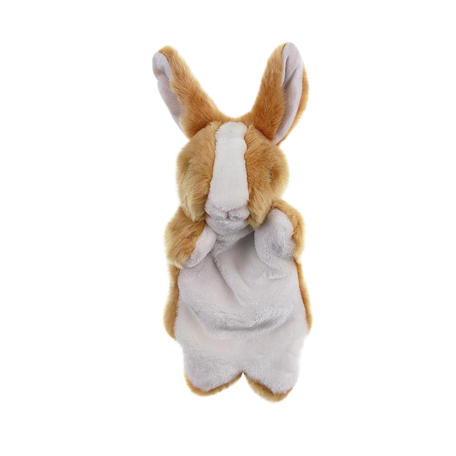 Unbrand Cute Doll Kids Glove Hand Puppet Rabbit Plush Bunny Finger Toys BW