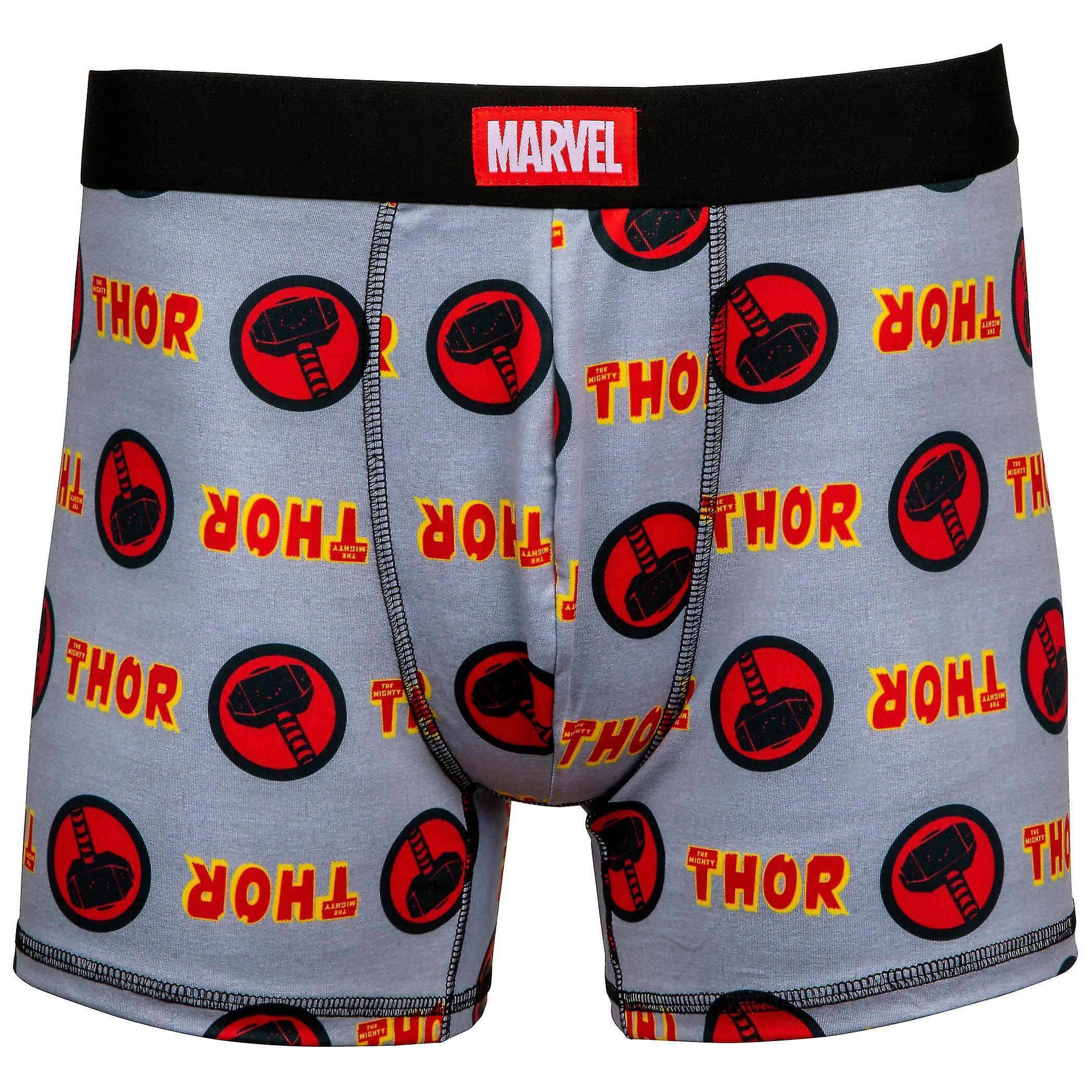 Marvel Thor Worthy Men's Underwear Boxer Briefs Grey XXLarge (44-46)