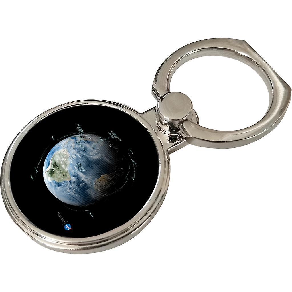 NASA Satellite Orbit Paths Phone Ring Black 3.5cm x 4.5cm