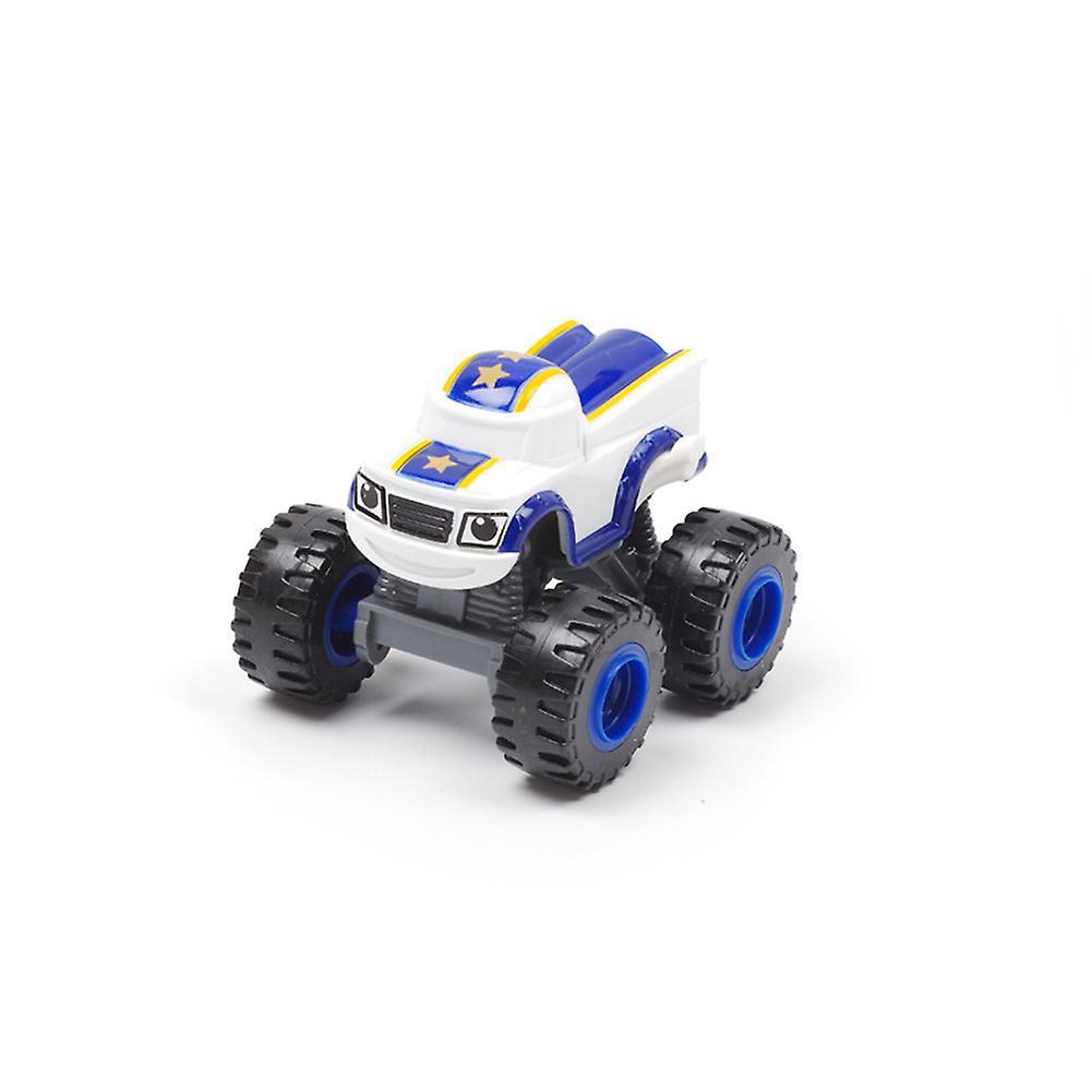 Remorui 1Pc Diecast Blaze Monster Machines Friction Racer Car Vehicle Toy Kids Gift White