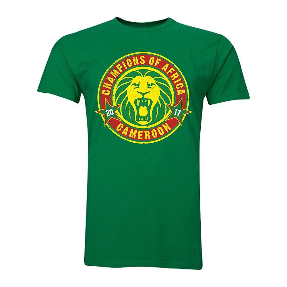 Gildan Cameroon African Nations Winners T-Shirt (Green) Womens L (Size 14 - 36 inch Chest)