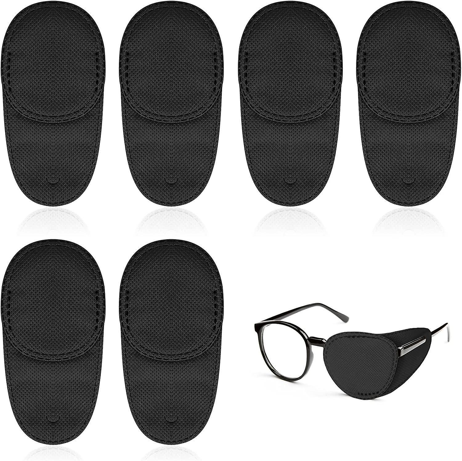 Frusde 6pcs Eye Patches For Kids, Super Soft Eye Patch For Glasses, Medical Patches Treat Amblyopia Strabismus Eye Patch Black S