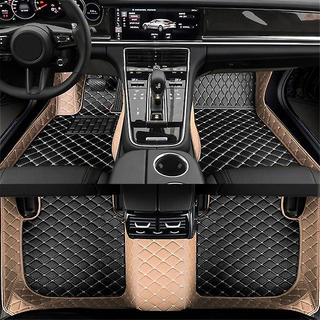 Mat Artificial Leather Custom Car Floor Mats For Bmw X1 E84 2009-2015 Year Interior Details Car Accessories Beige Black