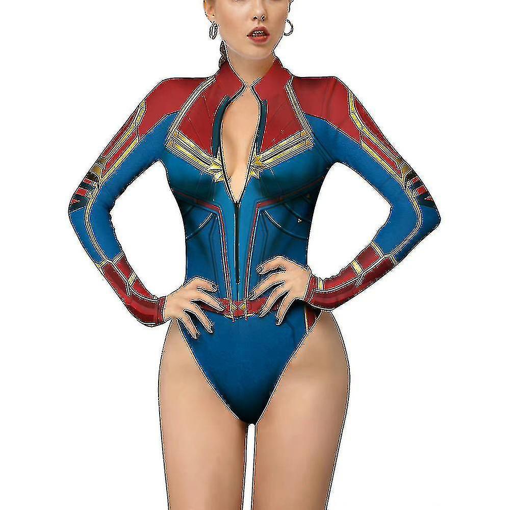 Cryin Women Spiderman Skeleton Bone Frame Leotard Bodysuit Halloween Party Fancy Dress Cosplay Costume style1 S