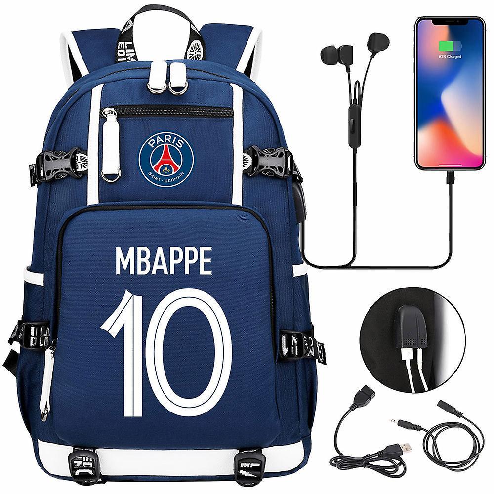 Yixin Tech Mbappe No.10 Patterned Printed Backpack, Student Backpack, Large Capacity Travel Bag, Computer Bag Style 7