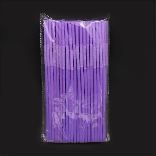 LNMHYTZ 100pcs 26cm Colorful Disposable Plastic Straws Curved Straws Extra Long Bendable Cocktail Drinking S Purple