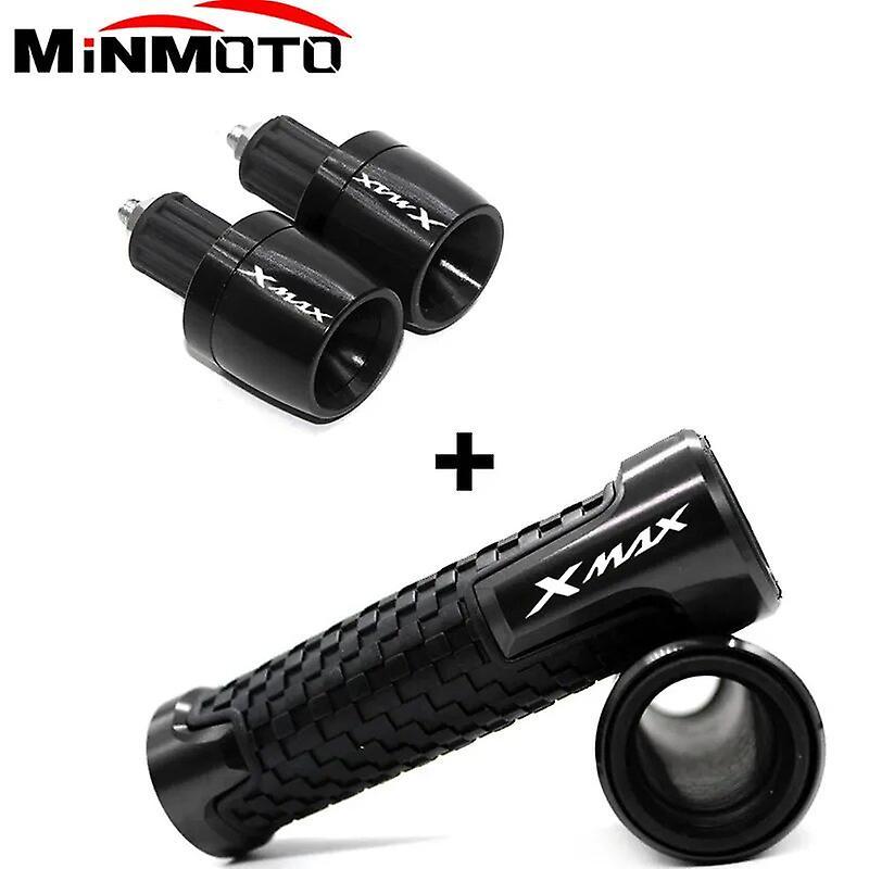 Bicaco For Yamaha Xmax300 Xmax400 Xmax X-max Xmax 125 Xmax250 Xmax 300 400 Motorcycle Handlebar Hand Grips Handle Bar End Cap Black-B