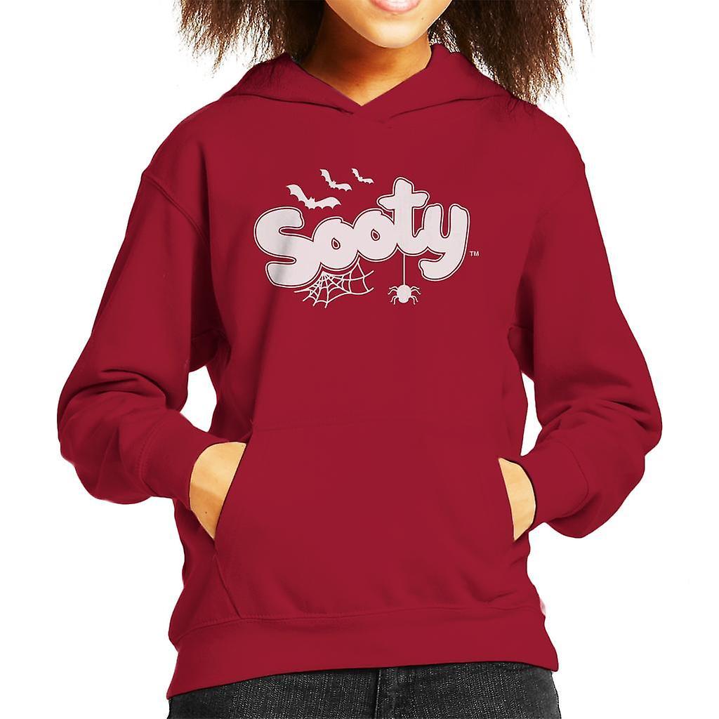 Sooty Halloween Glow In The Dark Logo Kid's Hooded Sweatshirt Cherry Red Small (5-6 yrs)