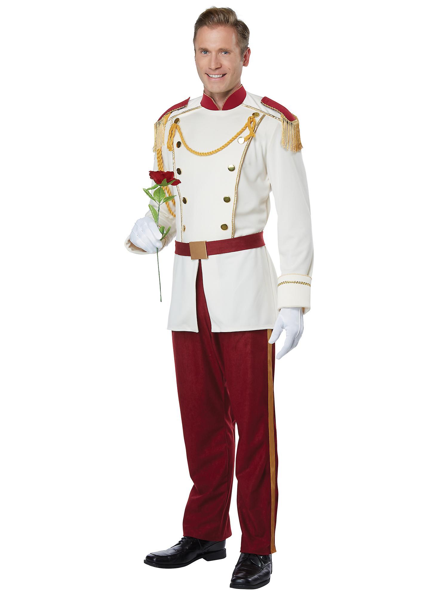 California Costume Collections Royal Storybook Prince Charming Fairytale Renaissance Book Weeks Mens Costume White Small (38-40)