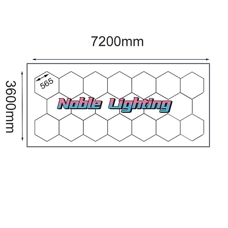 Muggyz 7.2mx3.6m Honeycomb Led Light Garage Light 6.8mx2.8m Hexagon Led Lamp  Led Tube Ceiling Lighting For Auto Repair Led Workshop