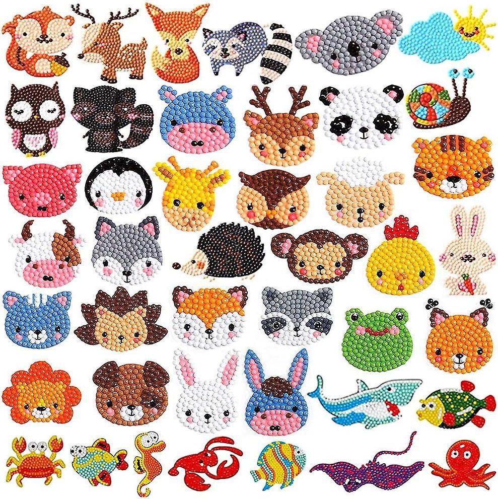 Liangnv 42pcs 5d Diamond Painting Stickers Kits For Kids Arts And Crafts For Kids Ages 8-12 Easy To Diy Creative Diamond Mosaic Sticker