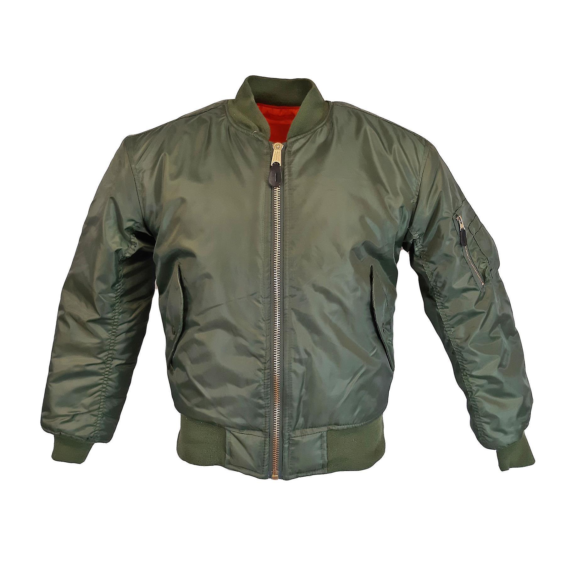 RTC MA1 Flight Bomber Army Us Pilot Airforce Jacket Olive Small