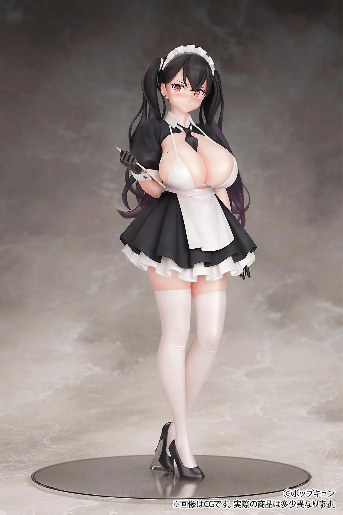 Cciyu 27cm Bfull Fots Japan Sexy Anime Girl Figure Kou Jikyuu Maid Cafe Tenin San Action Figure Adult Collectible Model Doll Toys Gift 27cm Hard Wi...