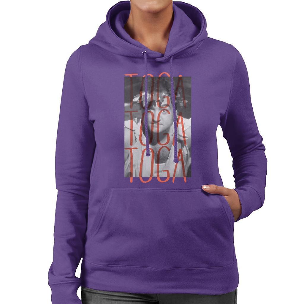 Animal House Bluto Toga Toga Toga Women's Hooded Sweatshirt Purple Small