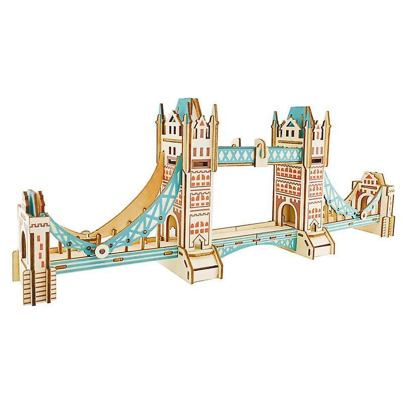 Wisetony Develop kids intelligence Wooden 3D Puzzle 105 pieces - Tower Bridge