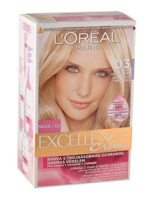 L'Oréal Paris - Excellence Creme Triple Protection 03 Lightest Natural Ash Blonde - For Women, 1 pc