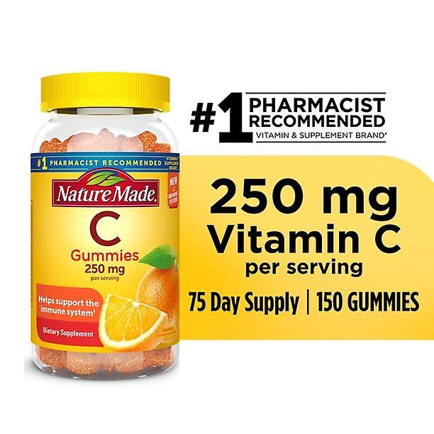 Nature Made Vitamin C Gummies 250 Mg, 150 Count Value Size, Tangerine