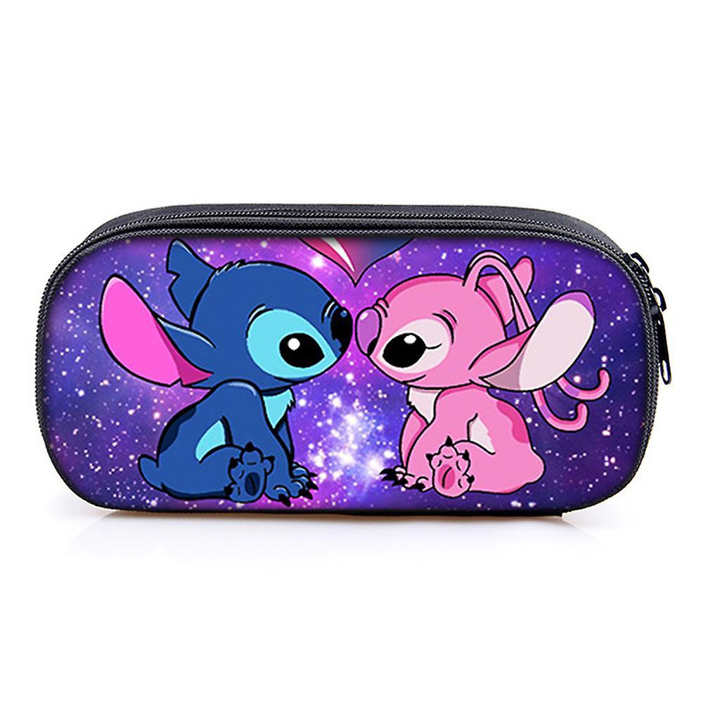 Bestdaily Lilo & Stitch Pencil Case Cartoon Pencil Pouch Pen Bag School College Stationery Organizer Multifunctional Pencil Bag For Kids Boys Girls B