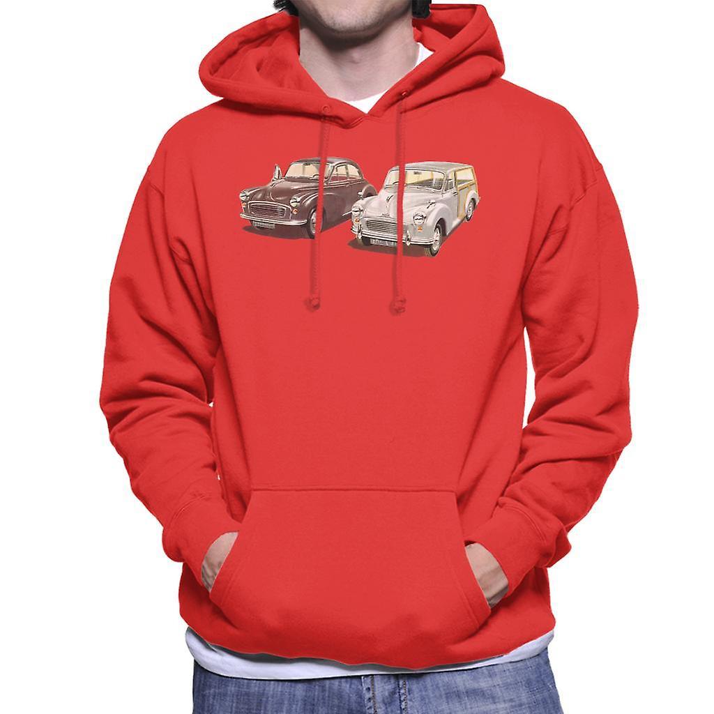 Morris Minor Classic British Motor Heritage Men's Hooded Sweatshirt Red X-Large