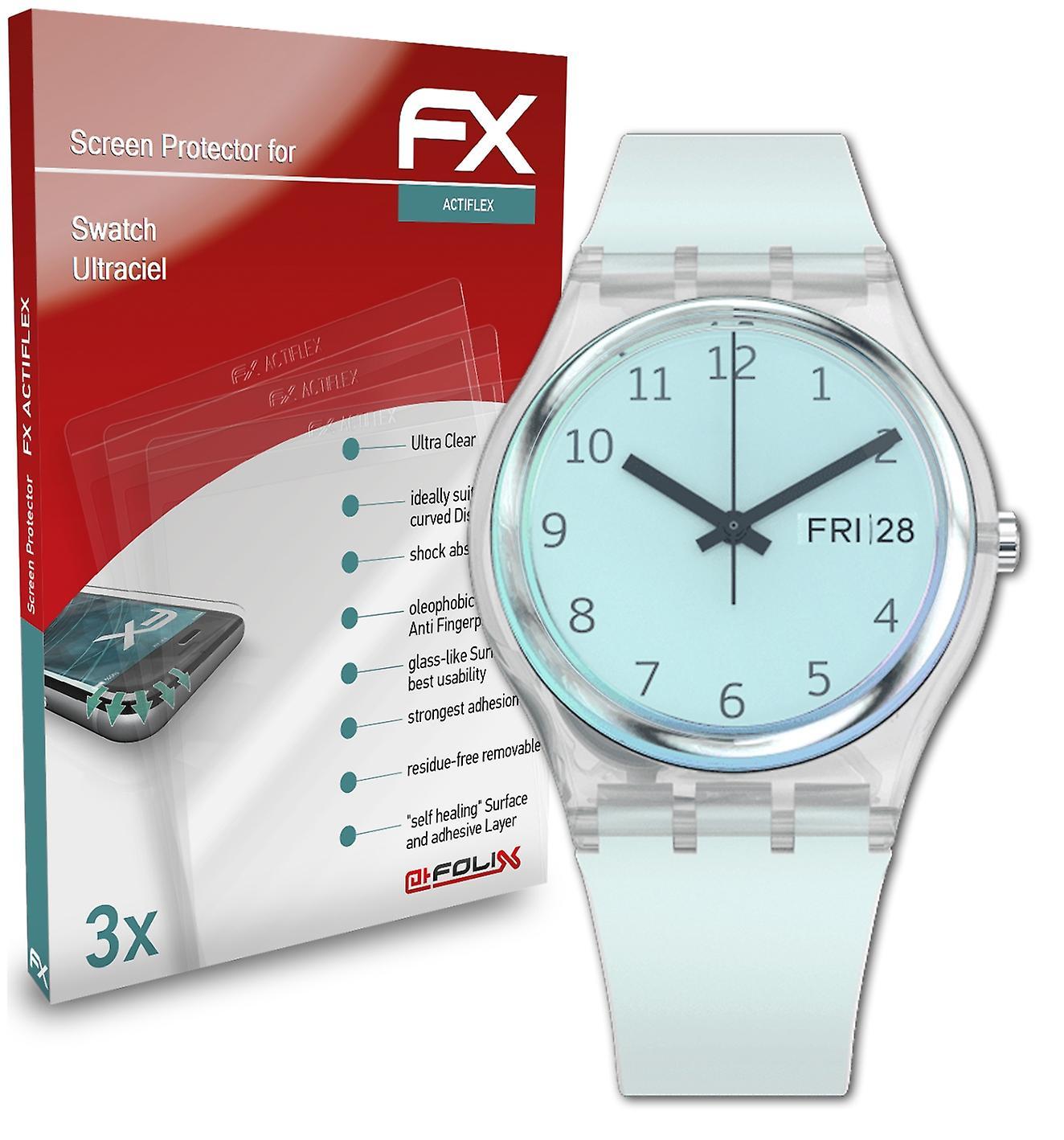 atFoliX 3x protective film compatible with Swatch Ultraciel film clear &flexible 04 FX-ACTIFLEX