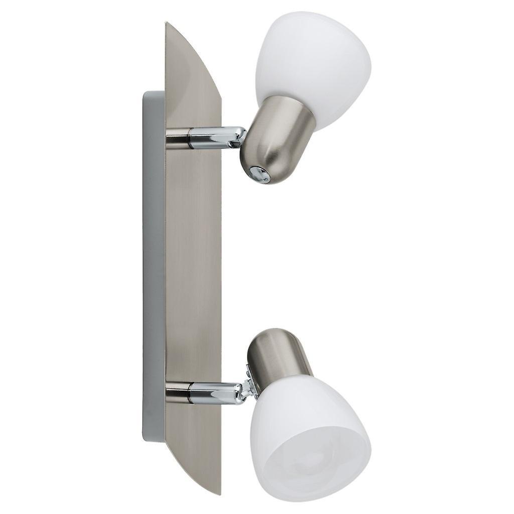 Eglo Lighting Enea 2 Light Twin Adjustable Spotlight Satin Nickel, E14