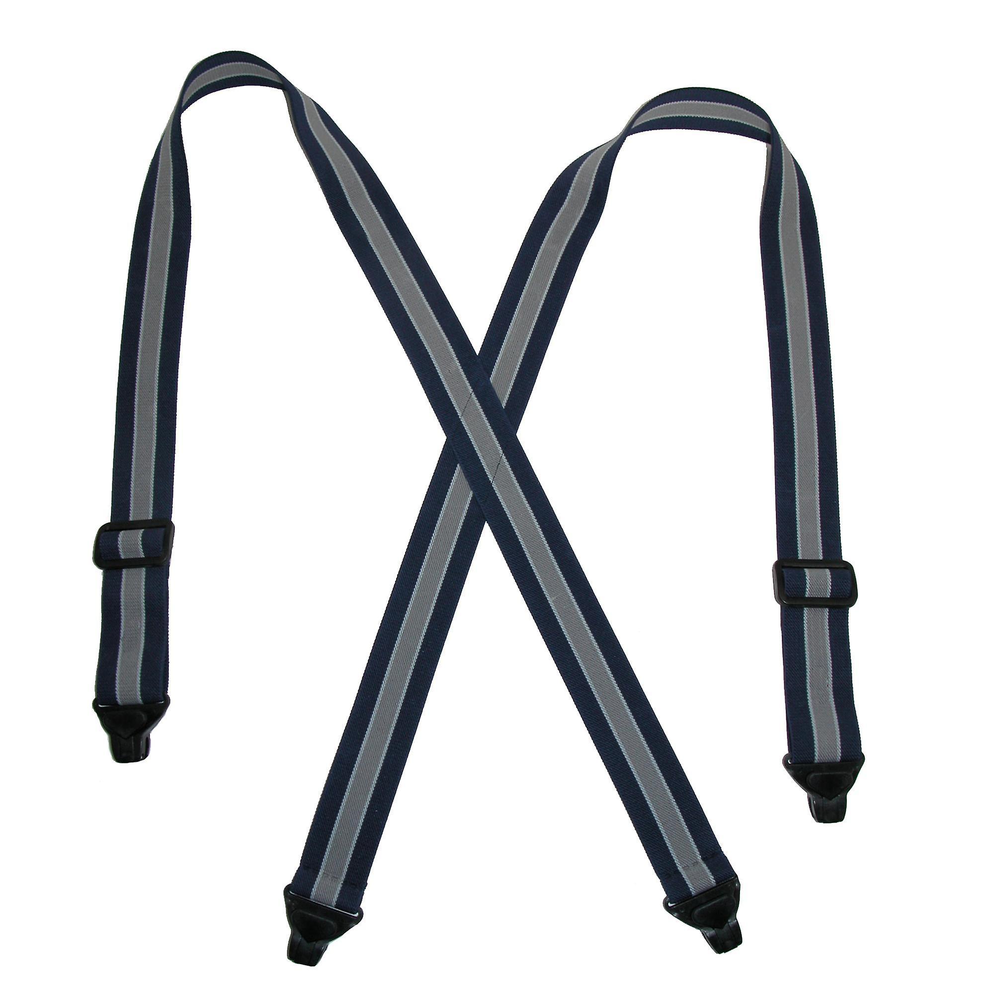 CTM_ CTM  Elastic Plastic Clip-End TSA Compliant Airport Suspenders (Men) Khaki one size