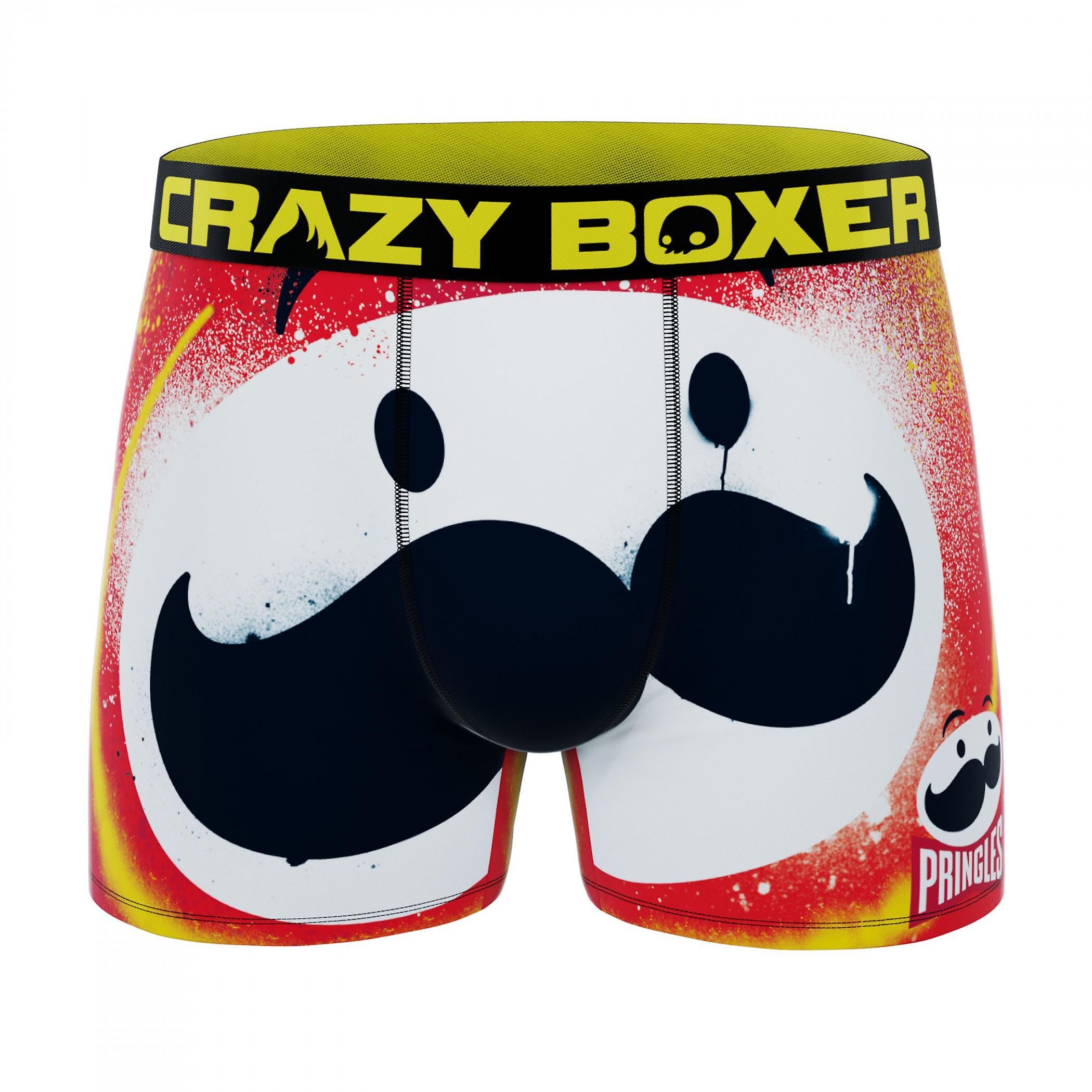 Pop Culture Crazy Boxers Pringles Logo Boxer Briefs Red Medium (32-34)