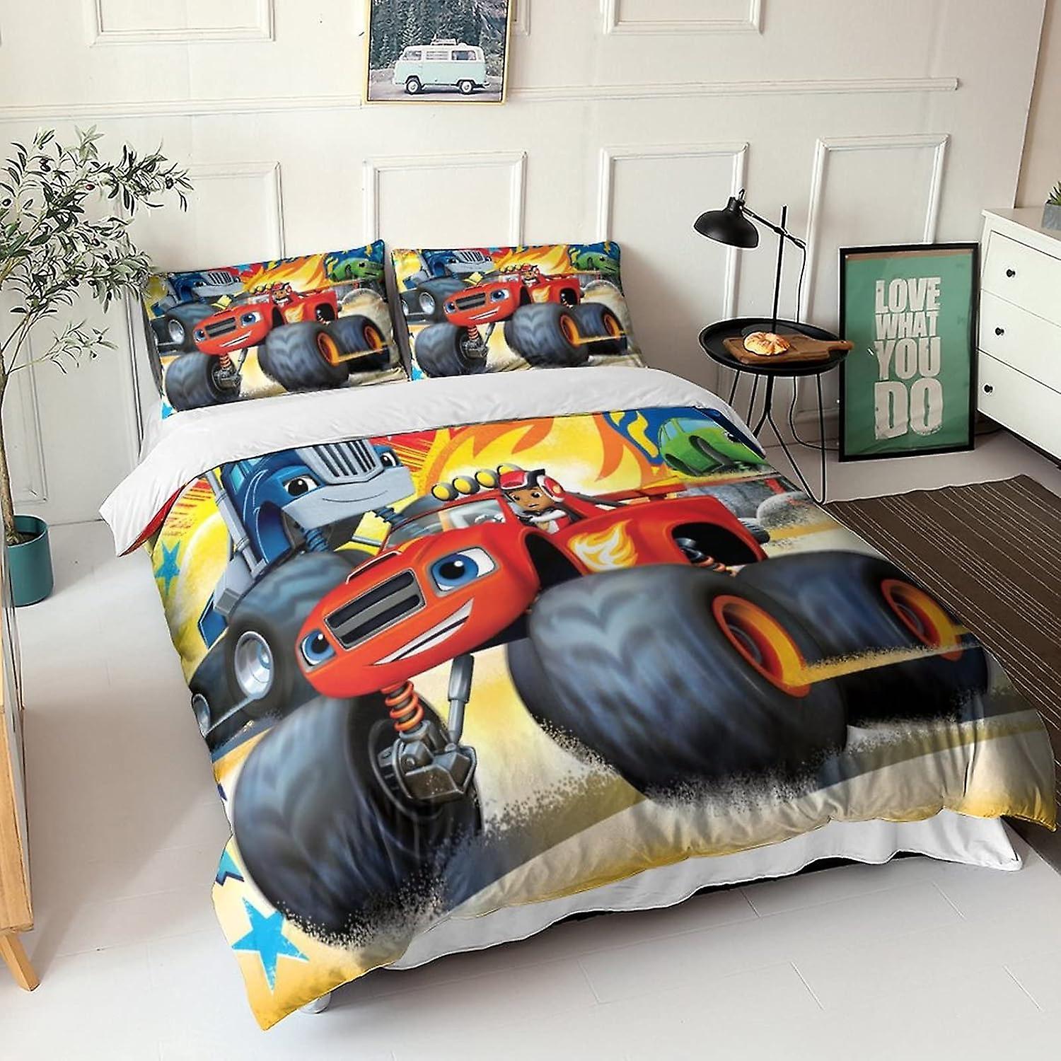 Kerota Blaze and the Monster Machines Microfiber Duvet Cover Sets Blaze and the Monster Machines Bedding Set with Duvet Covers and Gold Pillowcase ...