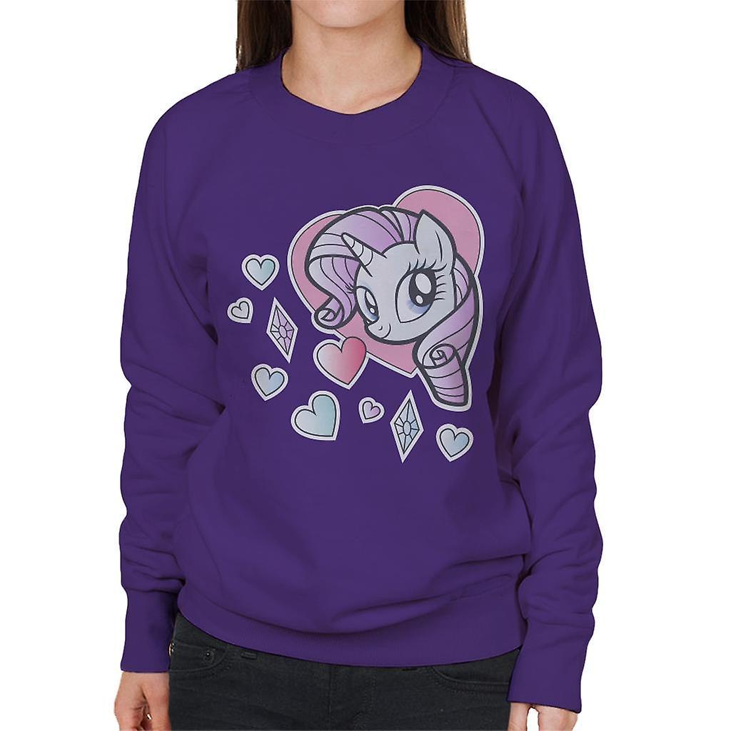 My Little Pony Rarity Heart Women's Sweatshirt Purple Small