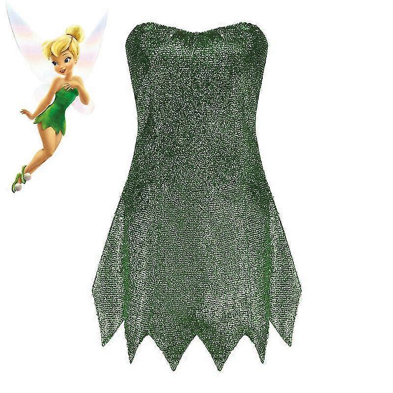 unbrand Pixie Tinker Bell Halloween Princess Cosplay Dress Tinkerbell Costume XL