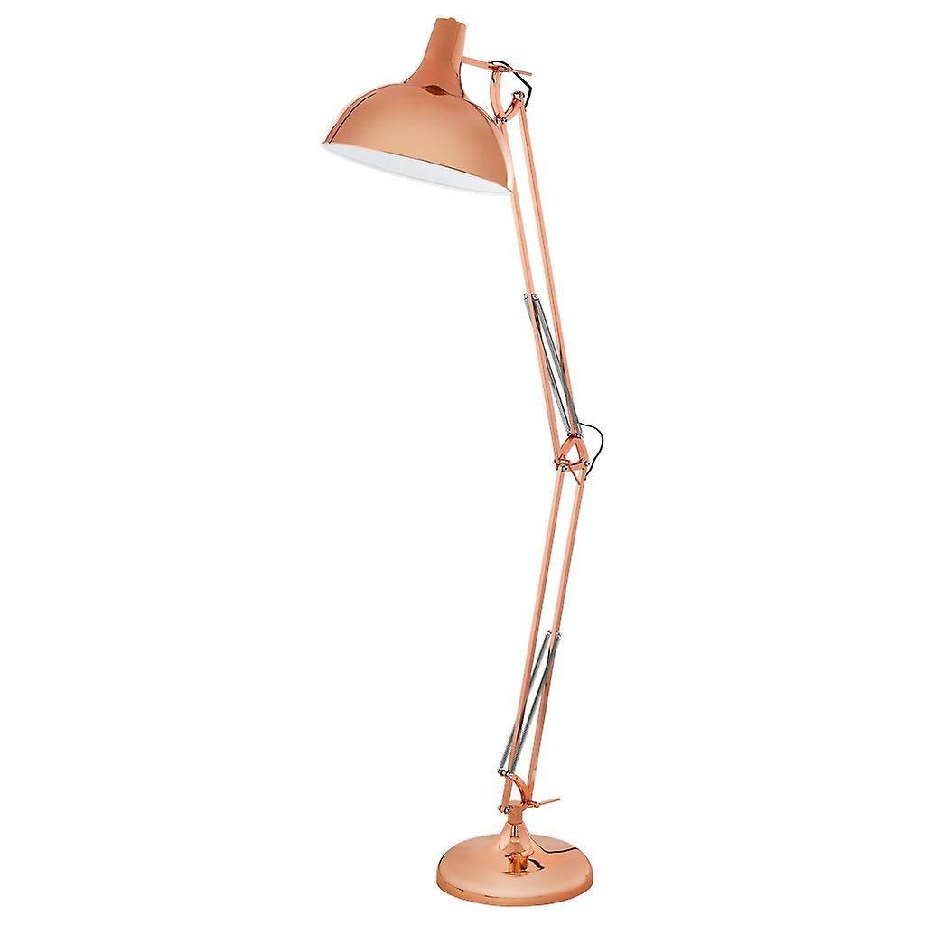 Eglo Lighting Borgillio 1 Light Adjustable Floor Lamp Uplighter Copper, E27