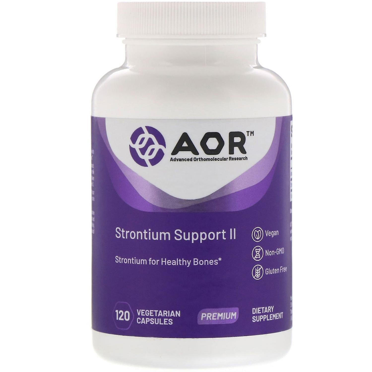 Advanced Orthomolecular Resear Advanced Orthomolecular Research AOR, Strontium Support II, 120 Vegetarian Capsu