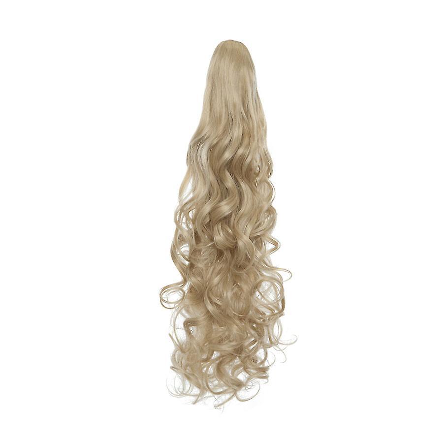 Sego 24" Ponytail Extension Women Curly Claw Clip On Ponytail blond & bleach blonde 24inch