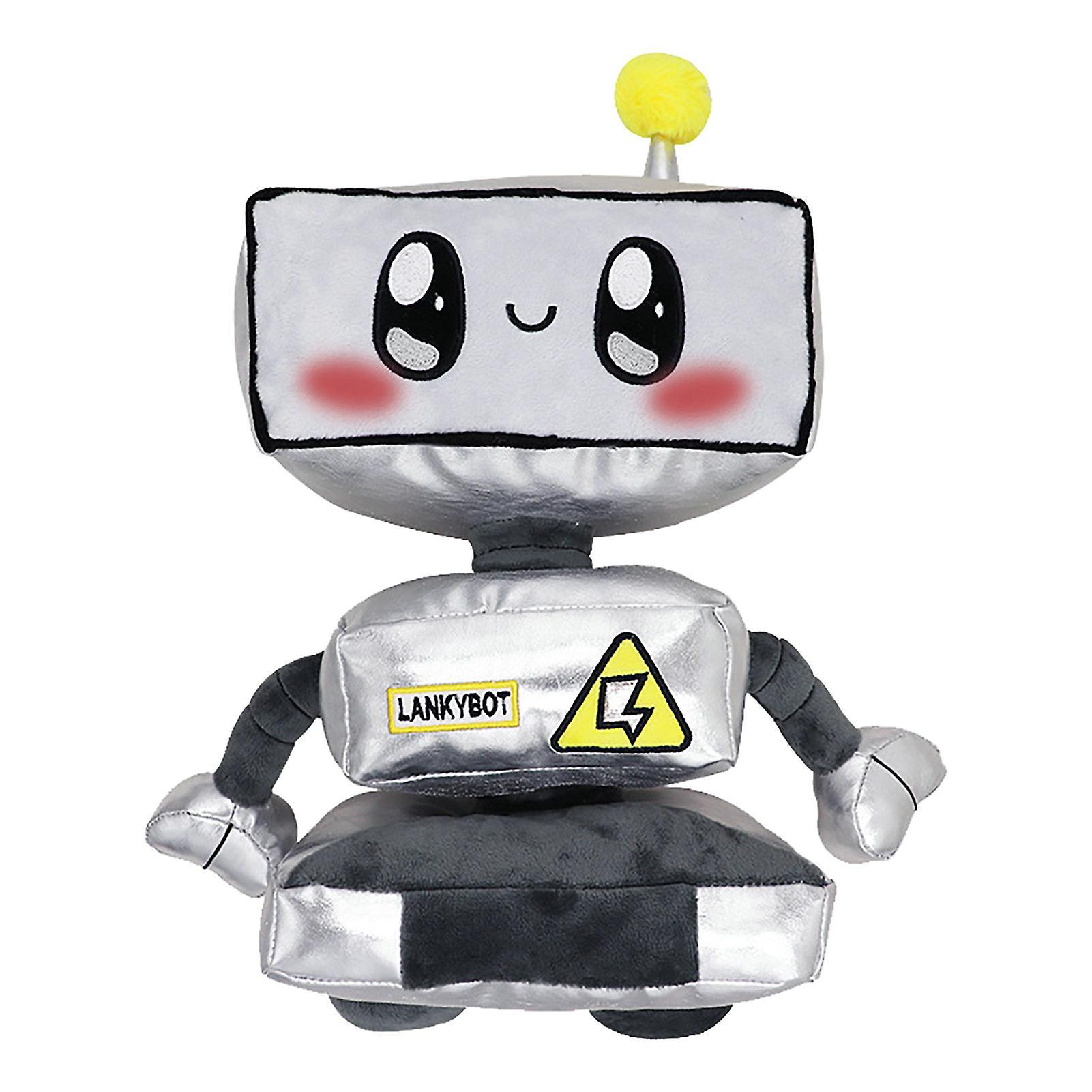 Remorui Robot Plush Doll Soft Huggable Stuffed Robot Pillow Ornament Lovely Cartoon Robot Plushies Kids Companion Plush Toy for Girls Boys A