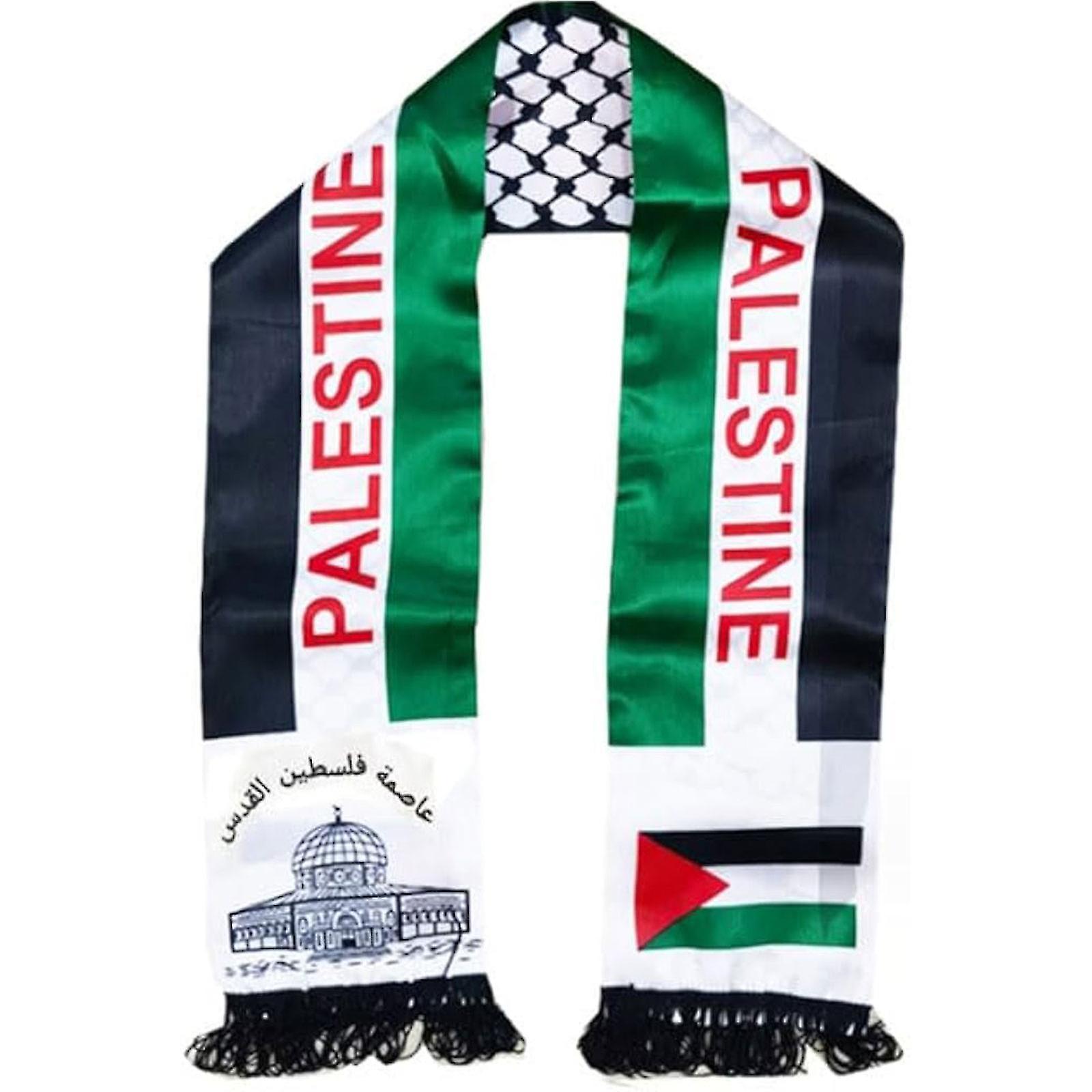 Unbrand 135cm Palestine Flag Scarf Palestinian Keffiyeh Jerusalem - Free Palestine, Save Gaza, Aqsa Islamic Gift