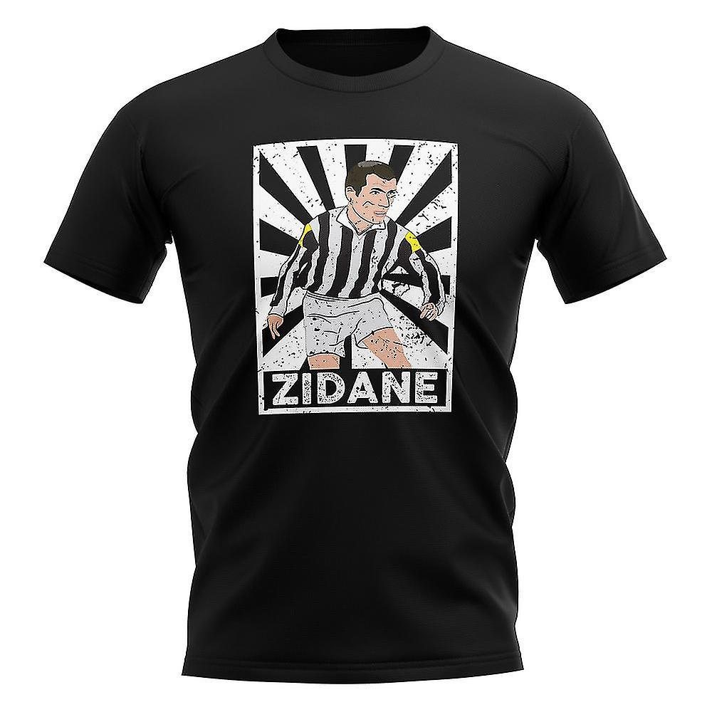 Gildan Zinedine Zidane Juventus Legend Series T-Shirt (Black) XL (45-48 inch)