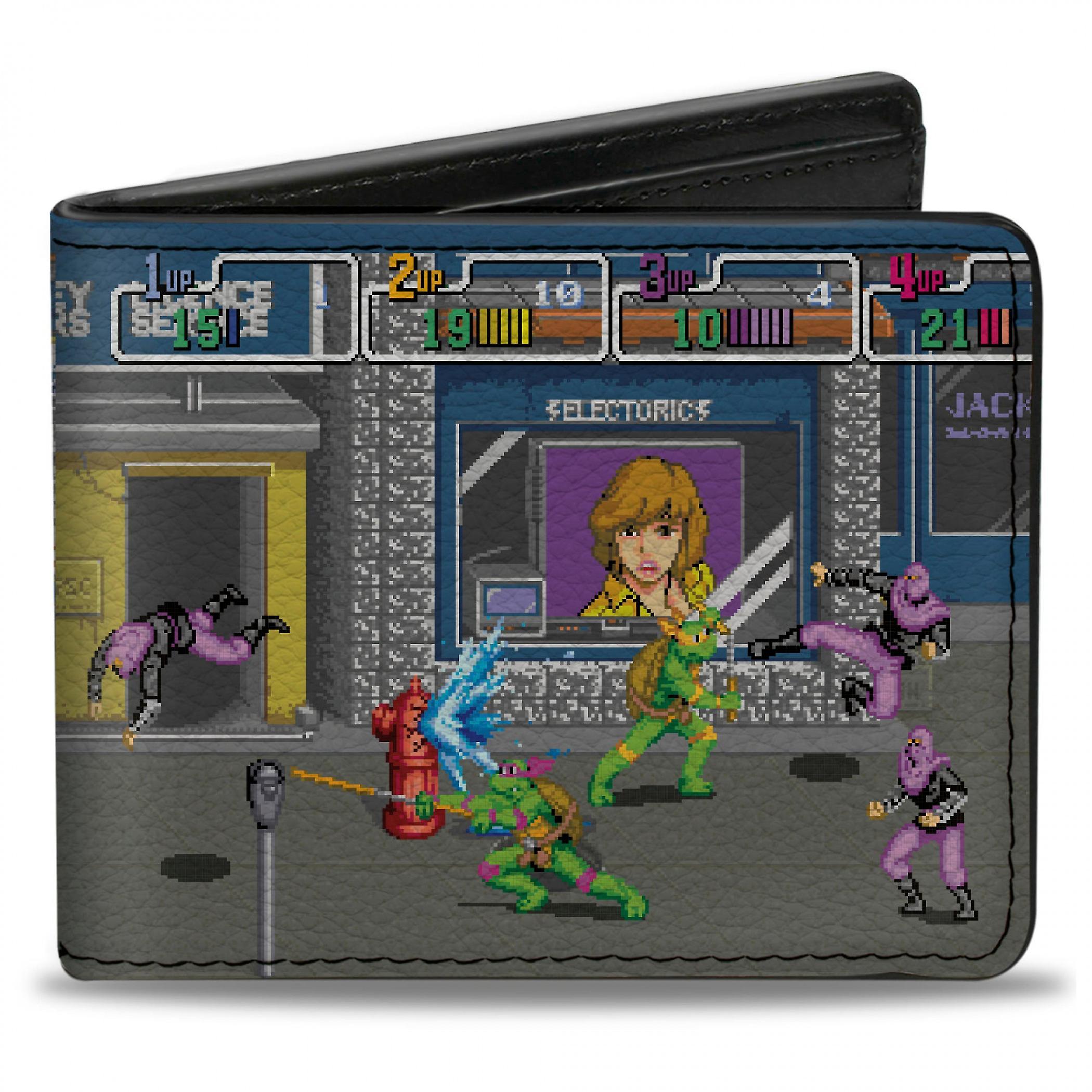 Cartoons Teenage Mutant Ninja Turtles Arcade Battle Bi-Fold Wallet Multi-Color