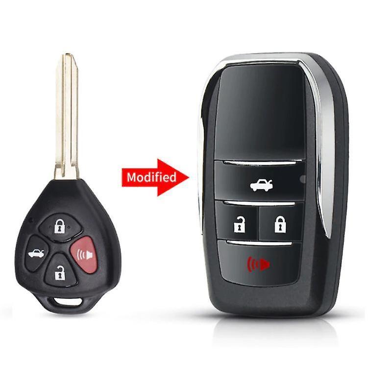 CherrysC Modified 2/3/4 button remote key for Toyota Corolla Rav4 Black 0001