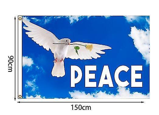 Fongwan Peace Flag, Peace Dove World Peace Sign Symbol Flag For Patio Lawn Home Outdoor Dcor F