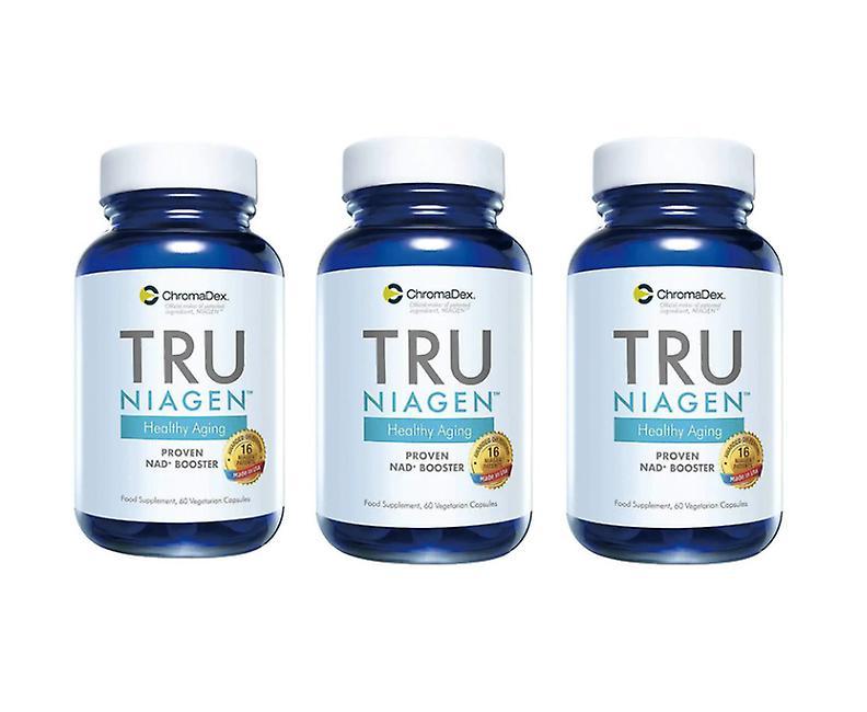 TRU NIAGEN (60 Count (Pack of 3)) Nicotinamide Riboside NAD+ 60 Count 200mg NIAGEN