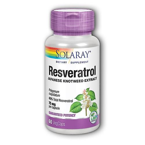 Solaray Resveratrol, 75 mg, 60 Caps (Pack of 1)