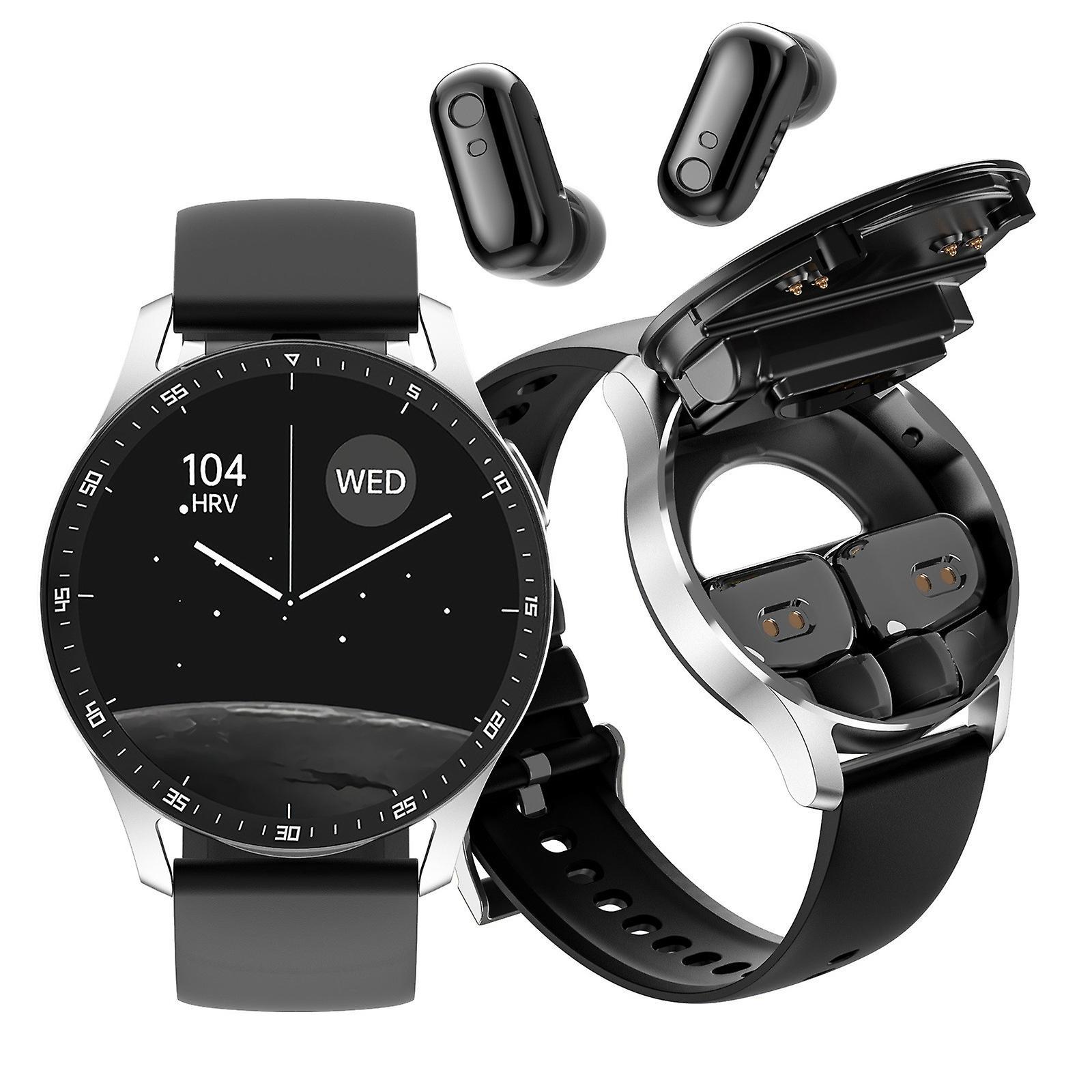 Baofu Sports Smartwatch With Wireless Earphones 2 In 1 Alloy 1.32Inch Ips Screen-Screen Ip67 Multi Sport Mode Works With Ios & Android Silver Free ...