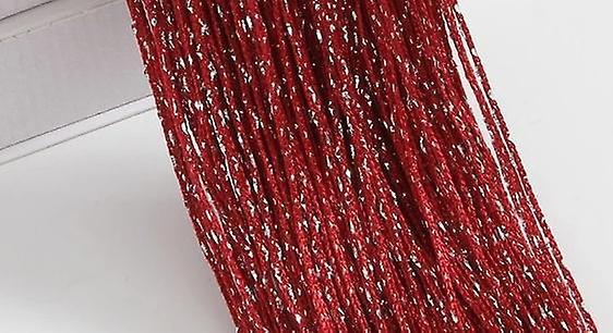 Slowmoose Beads String Thread Curtains - Window Wall Panel Room Divider, Doorway, Wedding Wine Red 3x1m