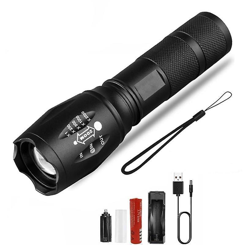 Slowmoose Ultra Bright, Waterproof And 5 Mode Zoomable-mini Torch For Camping T6-4000 Lumens