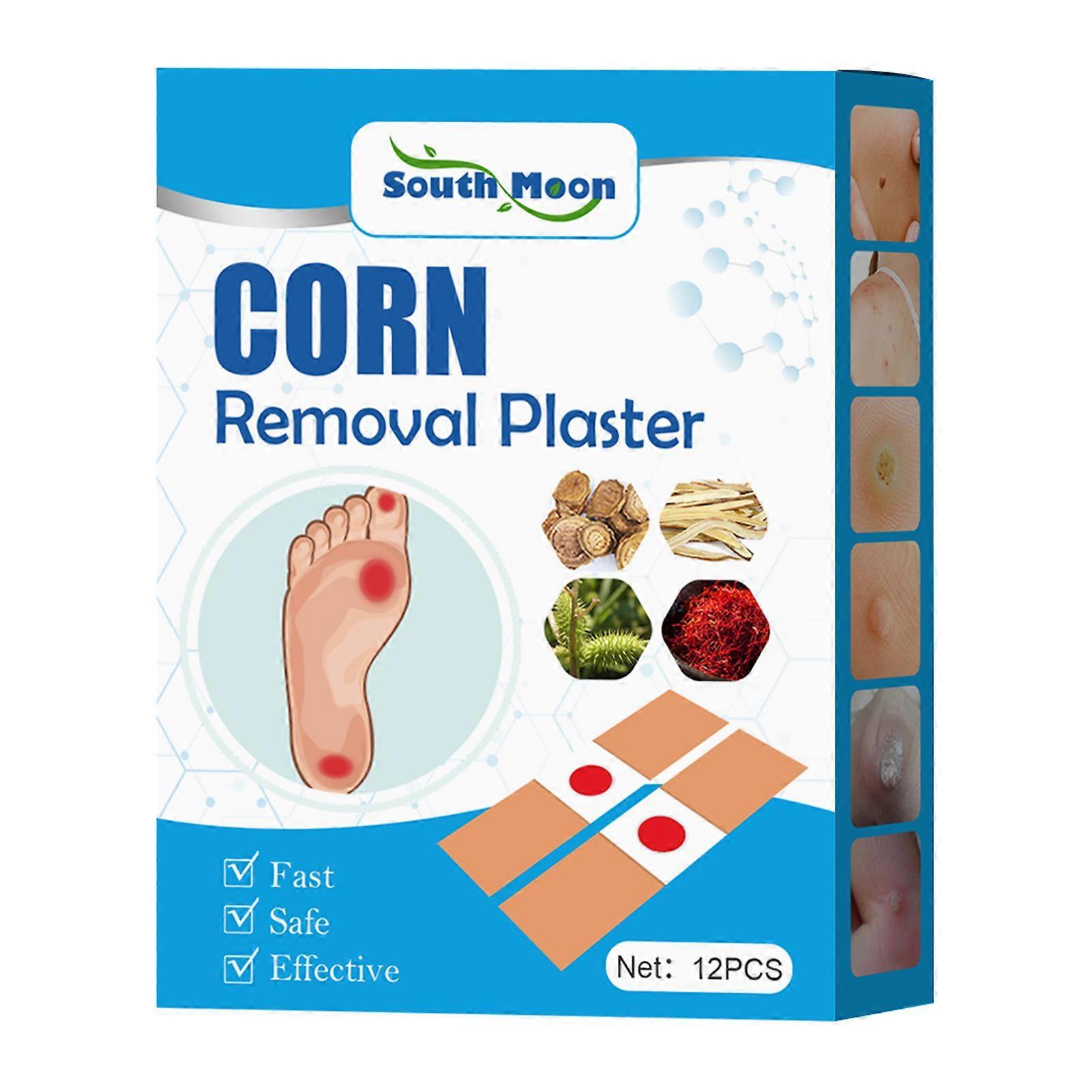 South Moon 12Pcs Corn Removal Plasters Active Ingredients Square Shape Remove Corns Restore Skin