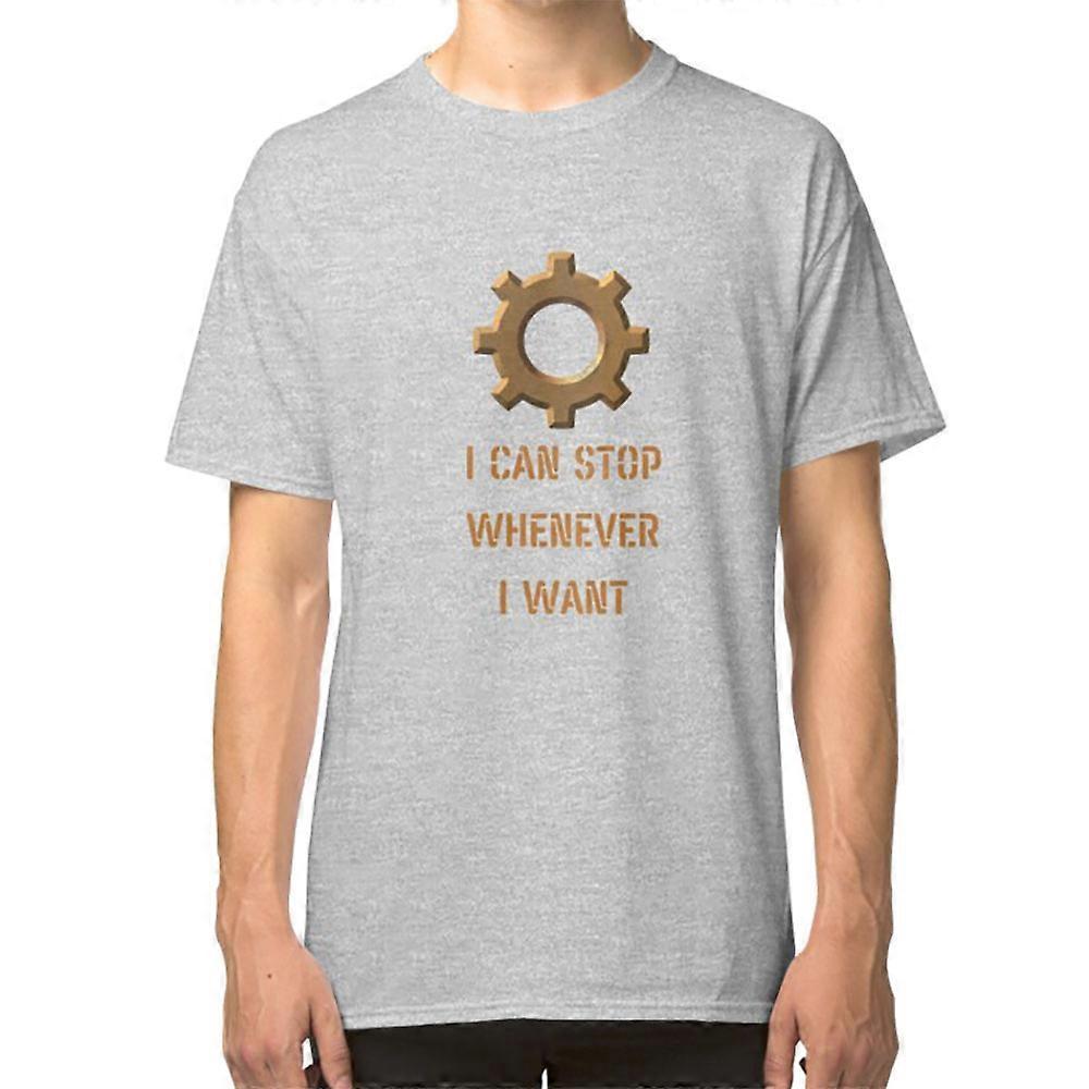 RockShark Factorio: I can stop whenever I want T-shirt grey S