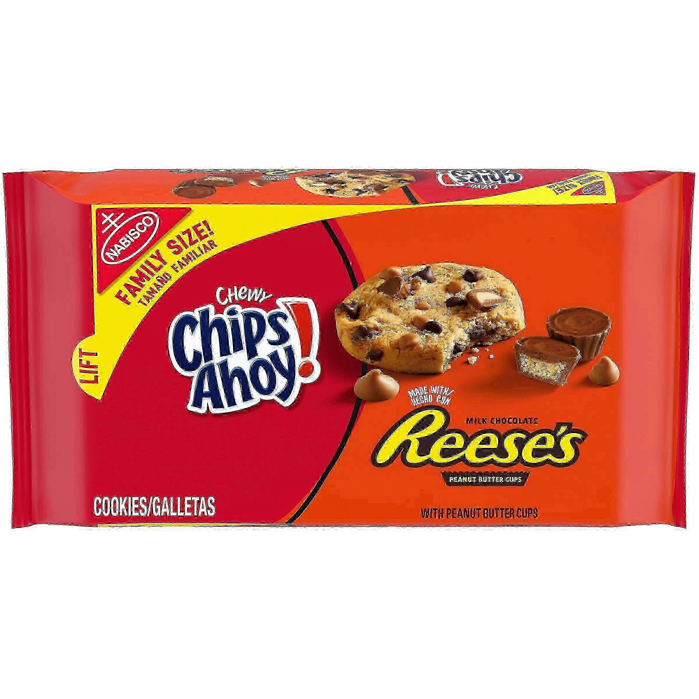 Chips Ahoy! Chips Ahoy! Chewy Chocolate Chip Cookies With Reese's Peanut Butter Cups, Family Size Pack, 1 Ea